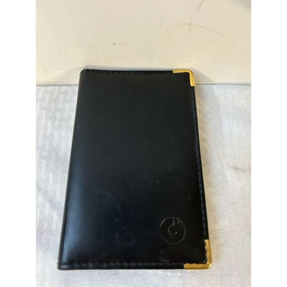 Rolodex black leather address card holder 5"x7.5" - Picture 1 of 7
